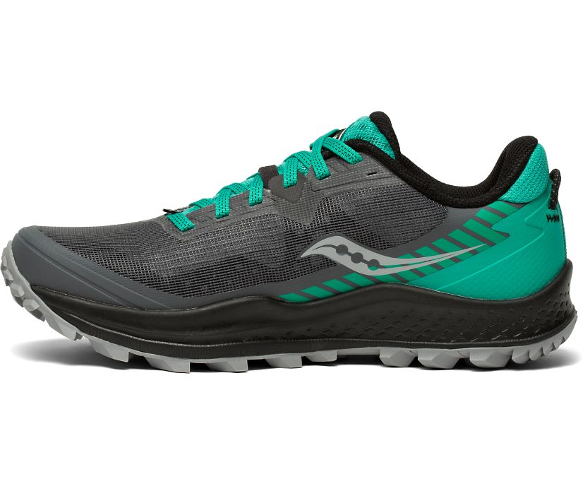 Saucony Peregrine 11 Trail löparskor Dam Grå Ljusturkos | Sverige 613YXF